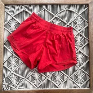 Lululemon Red Hotty Hot Athletic Shorts Size 4 Tall